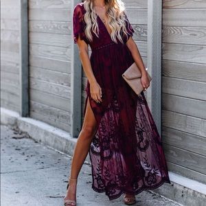 Vici Dolls Thor’s Maxi Romper-Wine